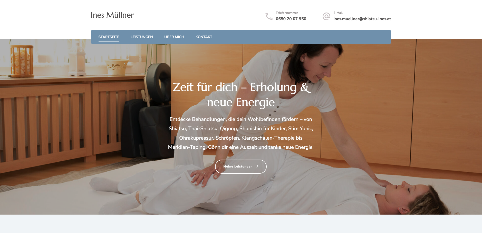 Ines Müllner Shiatsu Website